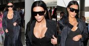 WIELKIE PIERSI Kim Kardashian na lotnisku! (ZDJĘCIA)