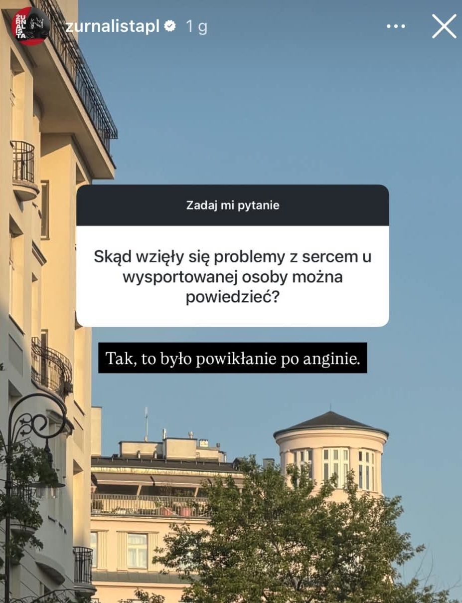 Wpis Żurnalisty na Instagramie