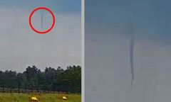 Lej kondensacyjny pod Warszawą. Jest nagranie zalążka tornada