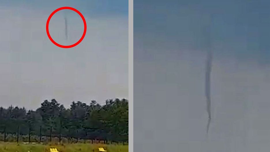 Lej tornada widziany pod Warszawą