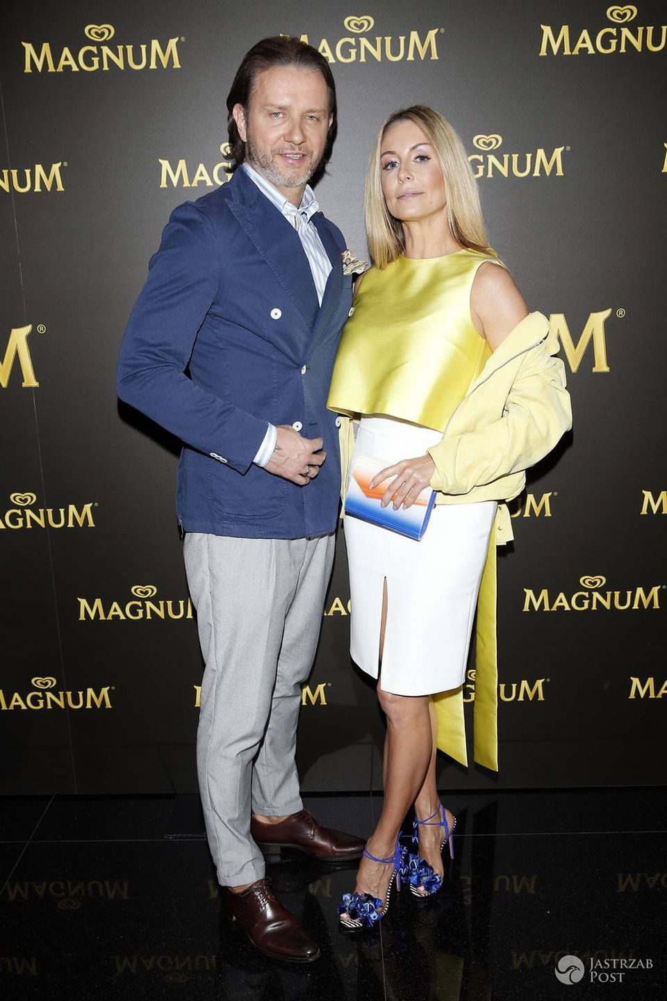 Małgorzata Rozenek z Radkiem Majdanem na pokazie La Manii