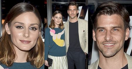 Wystylizowana Olivia Palermo promuje męża na premierze