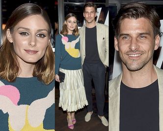 Wystylizowana Olivia Palermo promuje męża na premierze