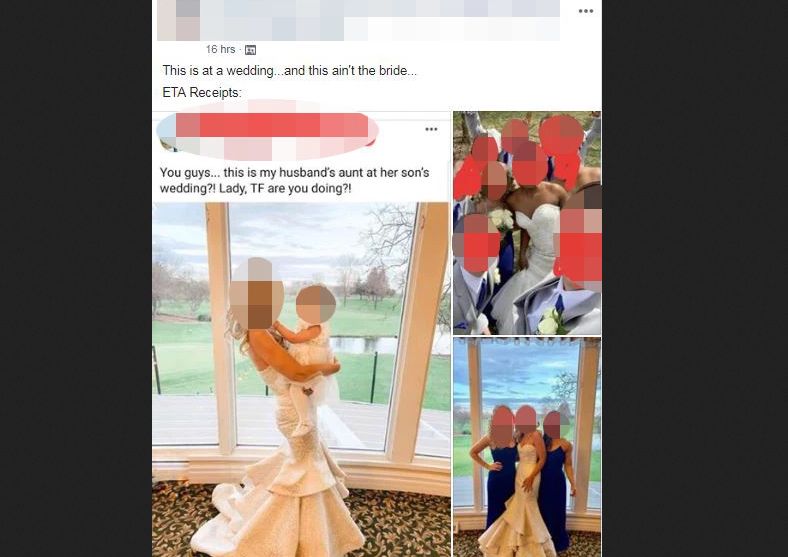 Panna młoda prawie nie różniła się od teściowej strojem na swoim weselu 