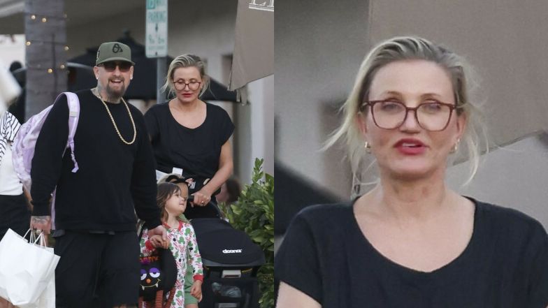 Cameron Diaz na rodzinnym spacerze