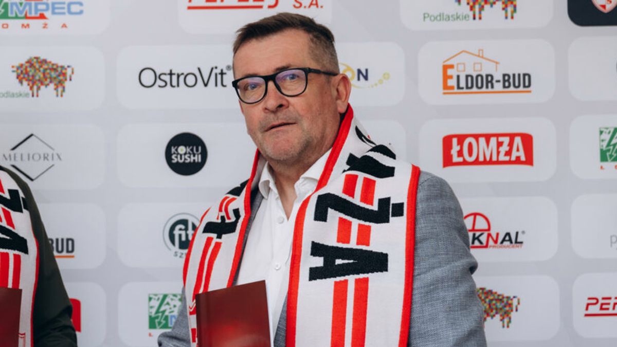 Materiały prasowe / ŁKS Łomża / Na zdjęciu: Marcin Sasal