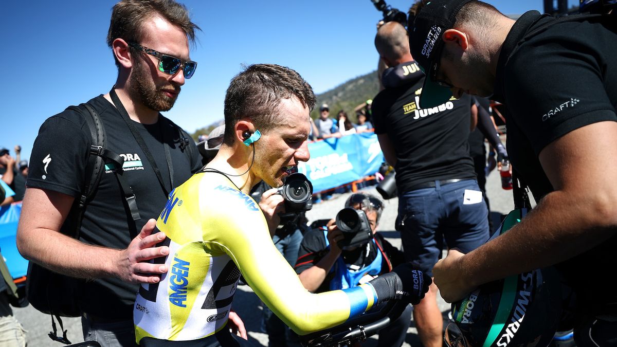 Zdjęcie okładkowe artykułu: Getty Images / Chris Graythen/Getty Images / Zmęczony Rafał Majka po jednym z etapów Tour of California.