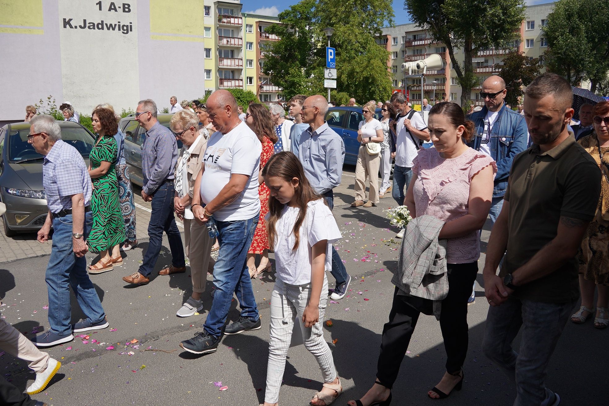 Procesja Bożego Ciała w Parafii Miłosierdzia Bożego w Pile