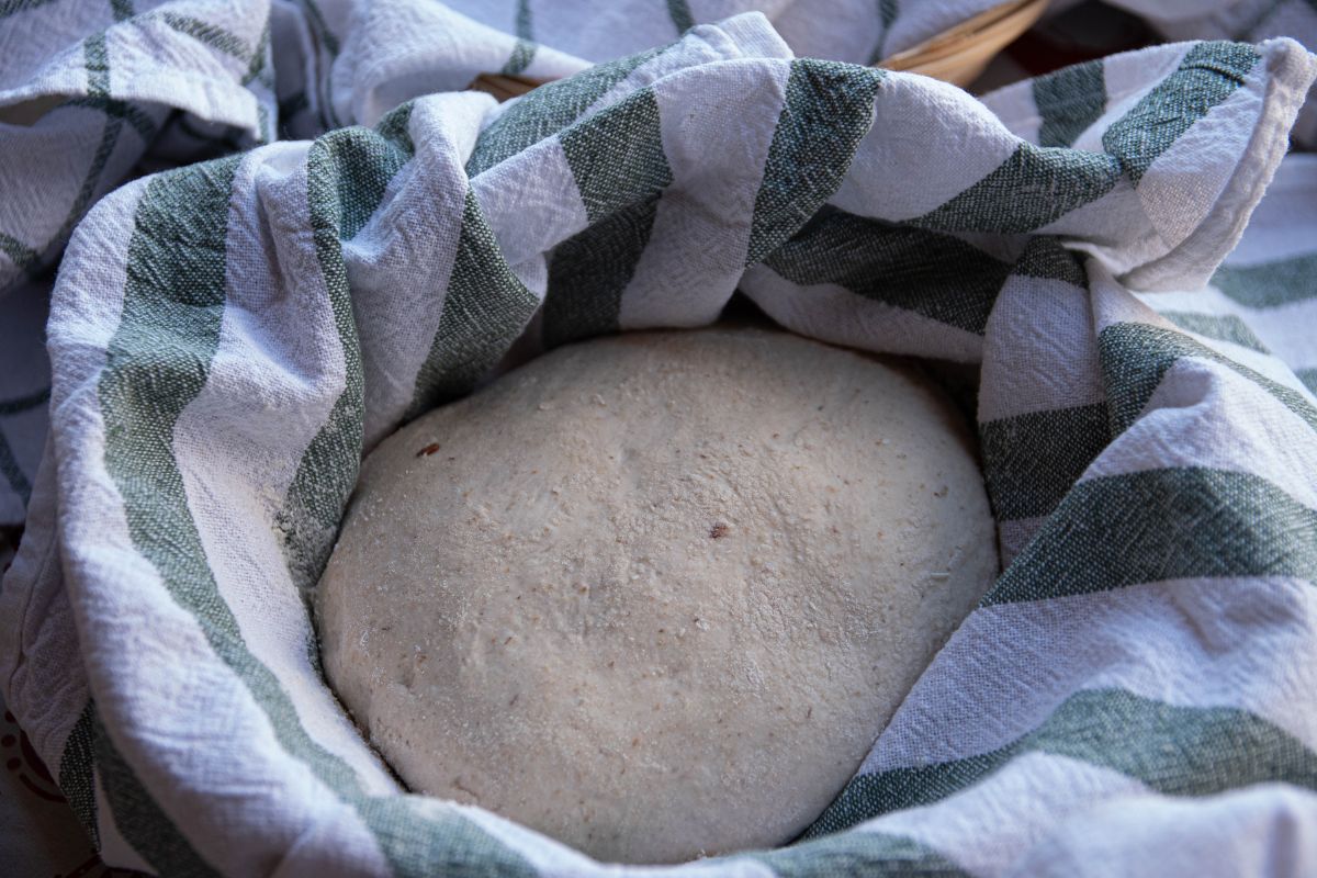 The airy dough rises very large.