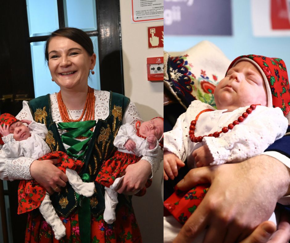 Imiona wybrał tata. Czworaczki z Podhala jadą do domu