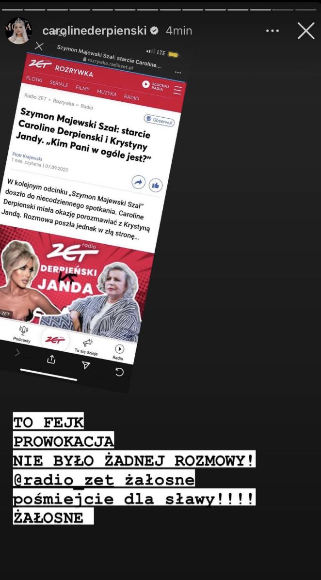 Caroline Derpienski oburzona audycją Szymona Majewskiego. Szykuje się pozew