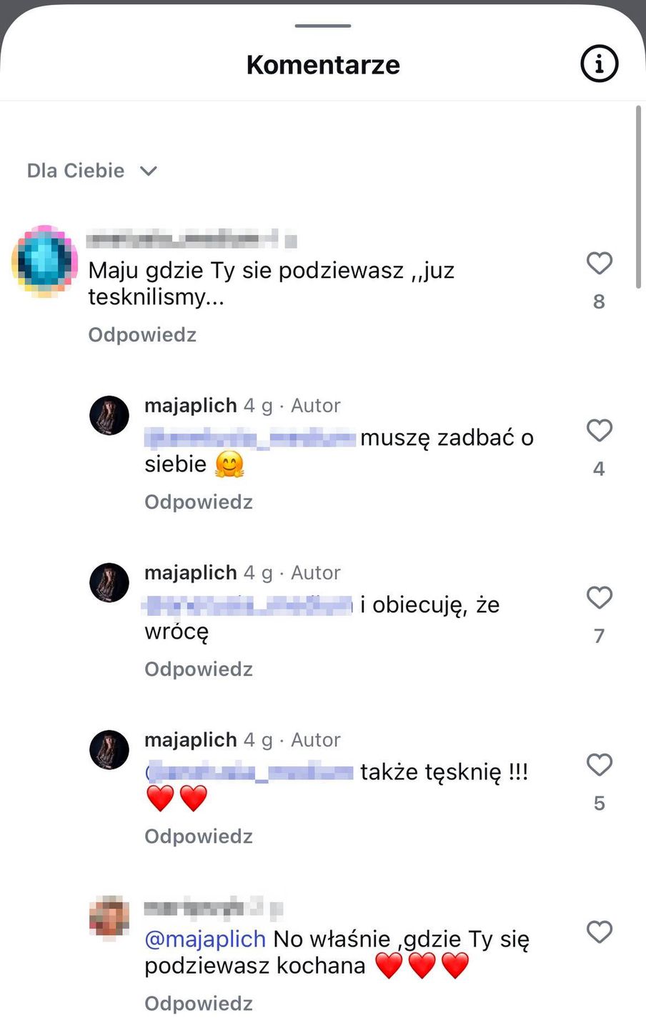 Komentarze zaniepokojonych internautów