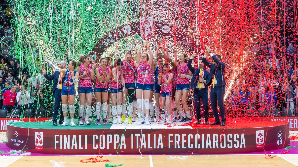 Materiały prasowe / legavolleyfemminile.it/Rubin, LVF / Na zdjęciu: siatkarki Prosecco Doc Imoco Conegliano