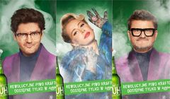 Katarzyna Warnke, Kuba Wojewódzki i Janusz Palikot promują piwo Buh. Cena 8,99 zł za butelkę