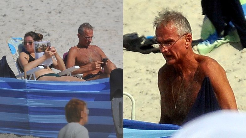 Jan Maria Jackowski na plaży w Białogórze