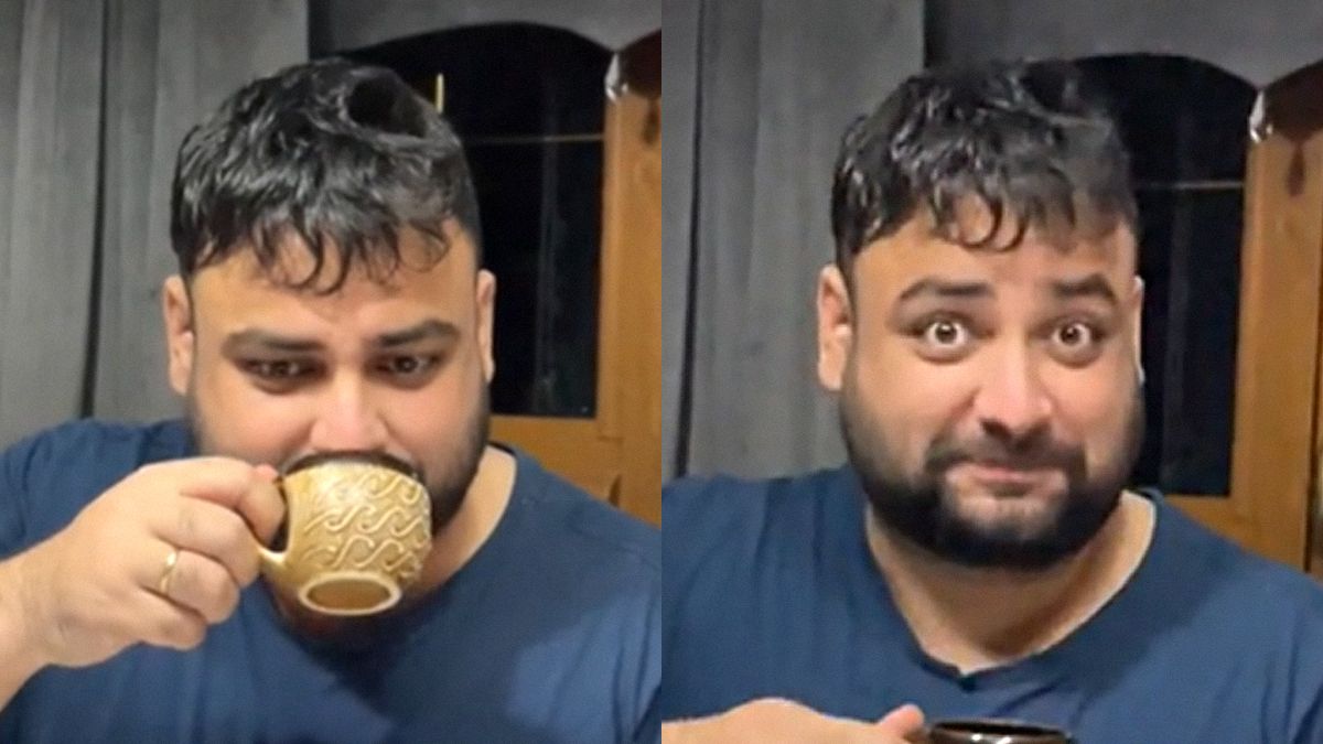 Meru z Indii próbuje soku z ogórków kiszonych