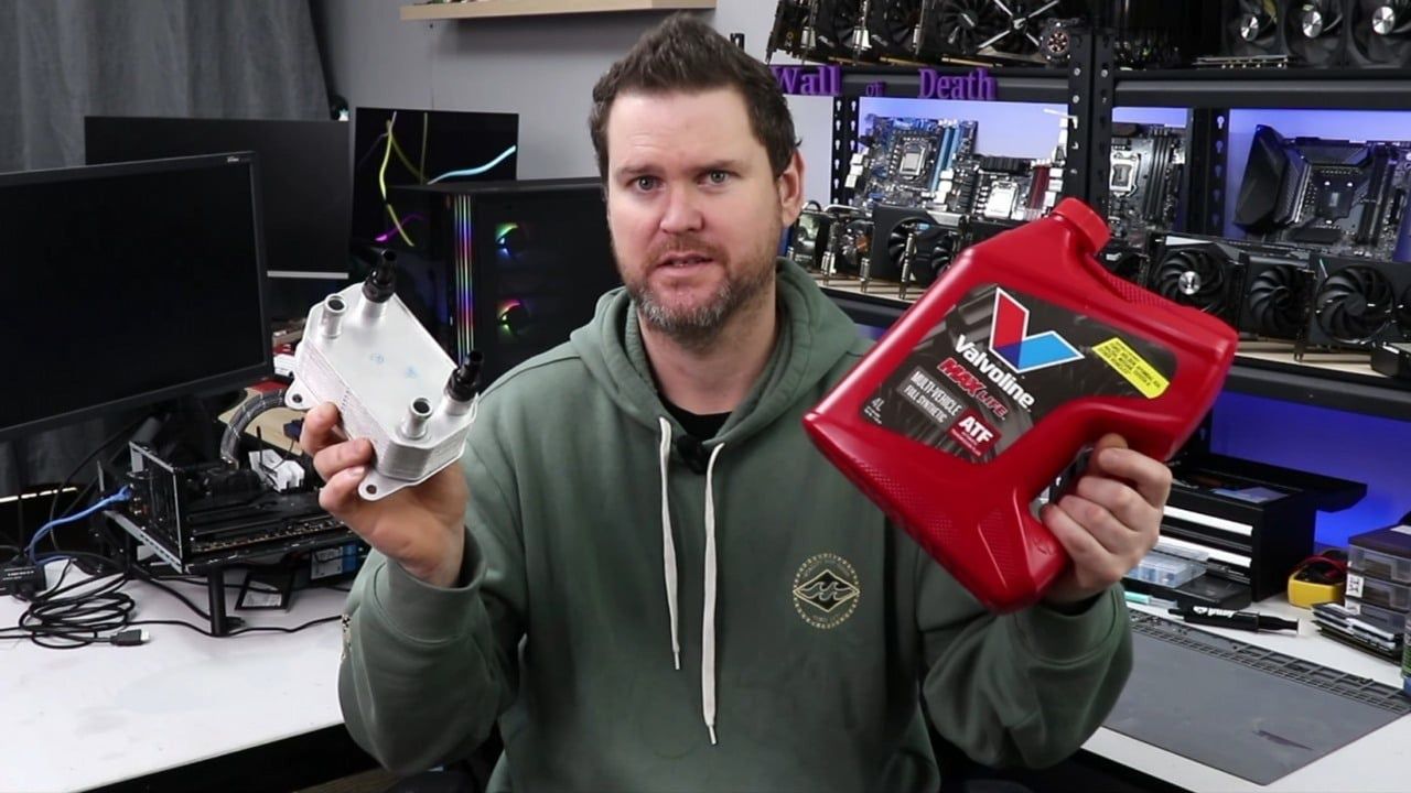 Eksperyment entuzjasty. GTX 1080 Ti chłodzony płynem ATF i chłodnicą skrzyni biegów SUV-a