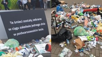 Góra śmieci w samym centrum Warszawy! Zobaczcie reakcję przechodniów (WIDEO)