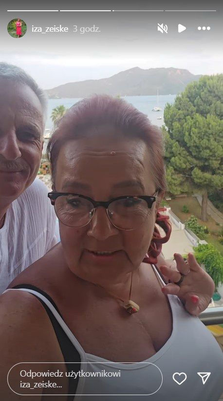 Izabela Zeiske z mężem