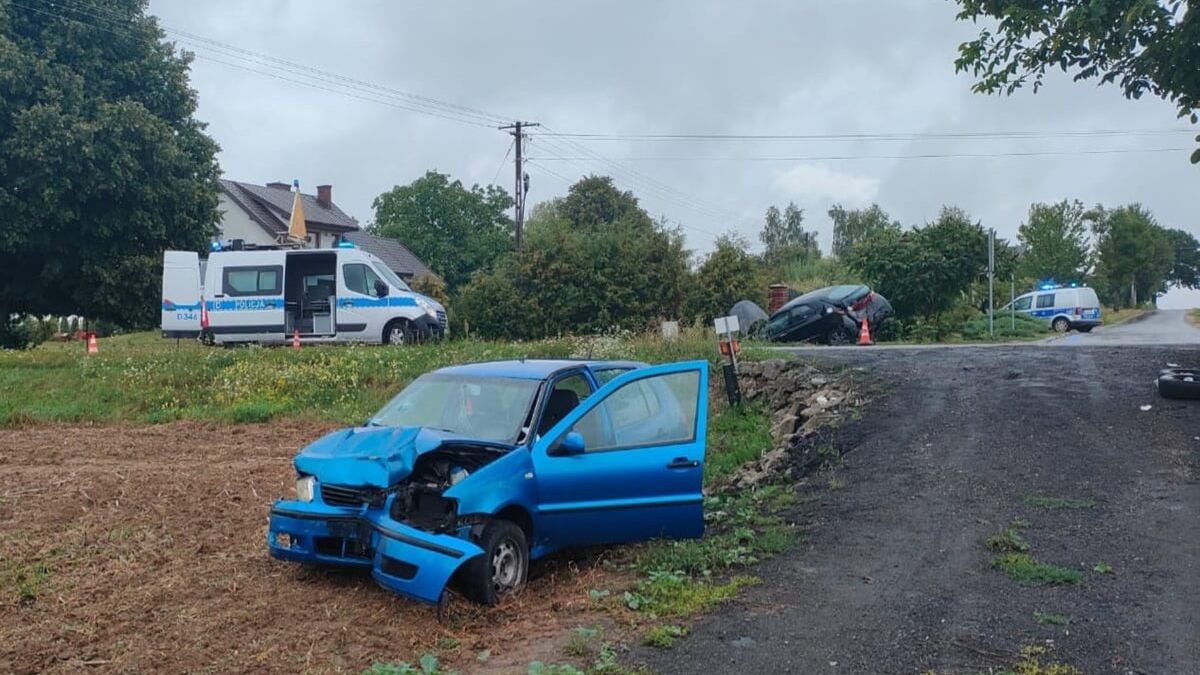 Bychawka Druga-Kolonia. Wypadek z udziałem volkswagena i hondy