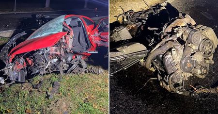 Nocny dramat. Zderzyły się trzy auta. Tyle zostało z Opla