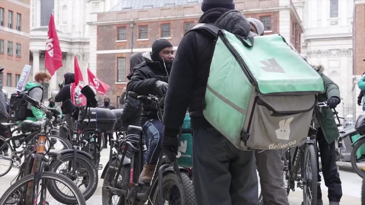 Protesty dostawców jedzenia w Anglii.