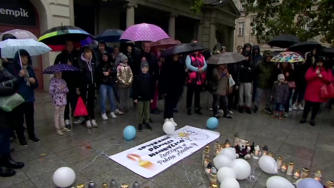 W Poznaniu zorganizowano symboliczne pożegnanie Maurycego, pięciolatka zamordowanego przez nożownika