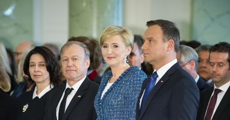 Agata Duda podczas spotkania z Orkiestrą Symfoniczną z Hamburga