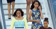 Michelle Obama z córkami w podróży po Europie
