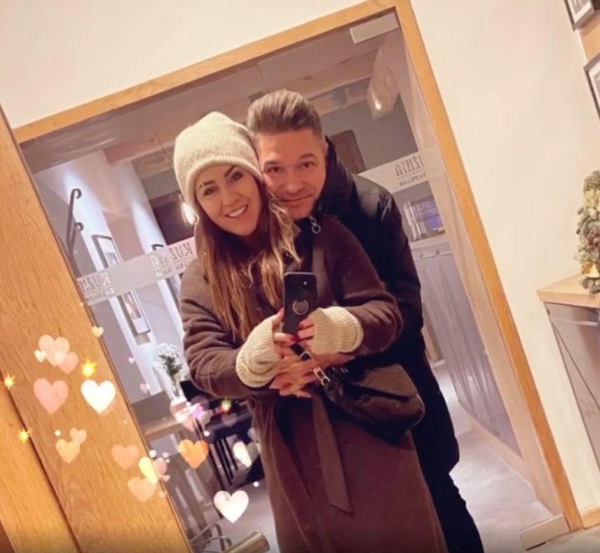Beata Tadla z mężem