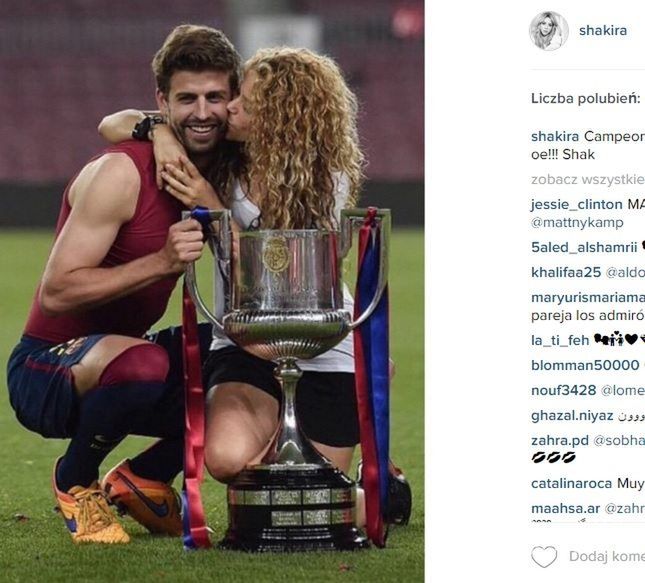 Shakira i Gerard Pique na Instagramie