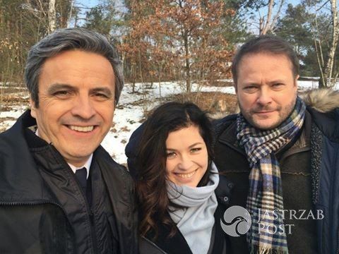 Kasia Cichopek na planie Ojca Mateusza