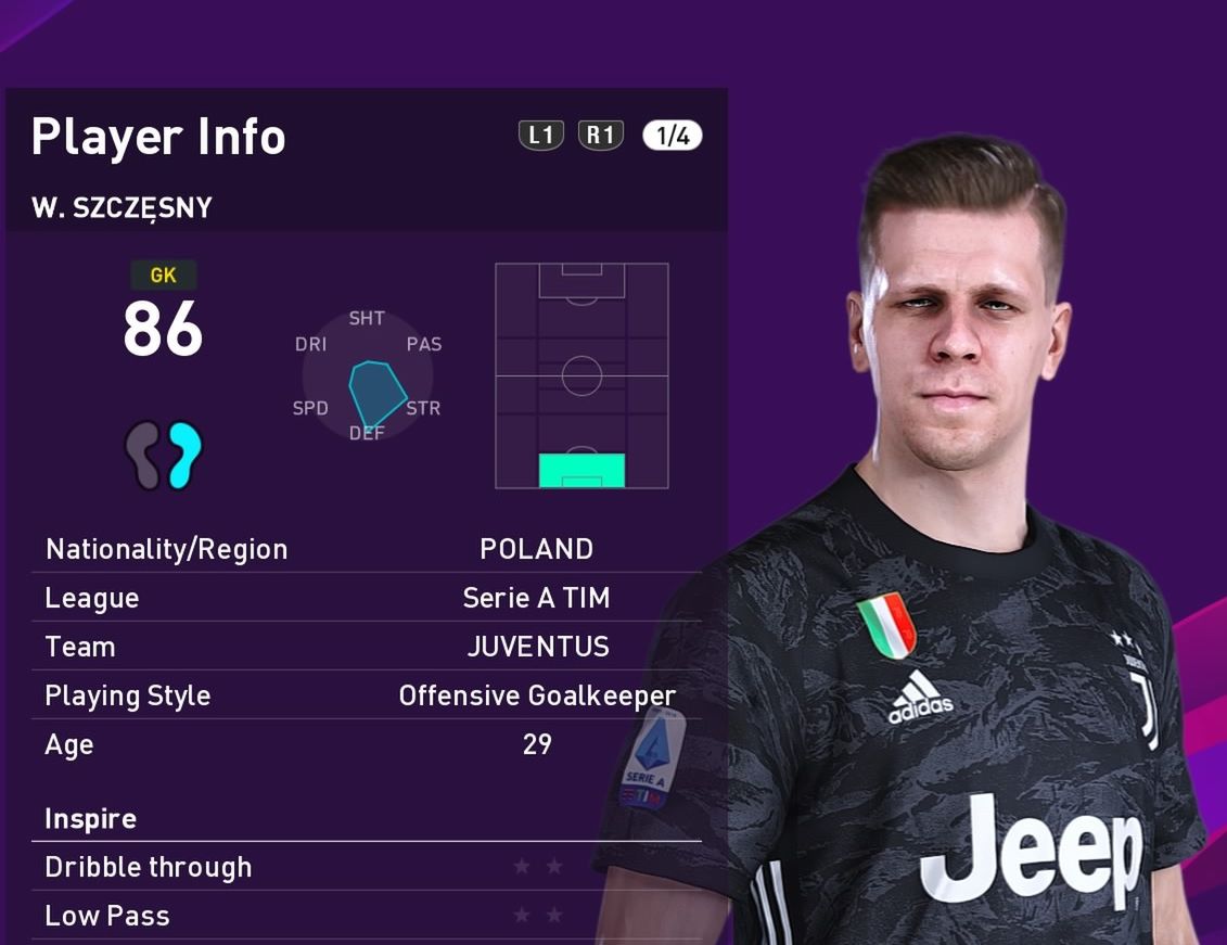 Szczęsny w "PES 2020" 