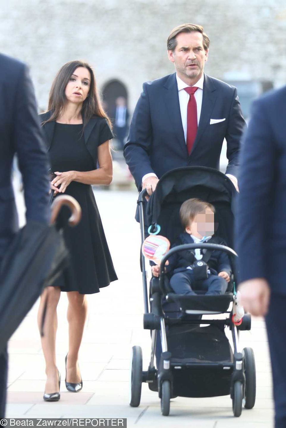 18.06.2019 Krakow 70. rocznica urodzin Lecha Kaczynskiego. Uroczystosci na Wawelu N/z Marta Kaczynska , maz Piotr Zielinski
  fot. Beata Zawrzel/REPORTER