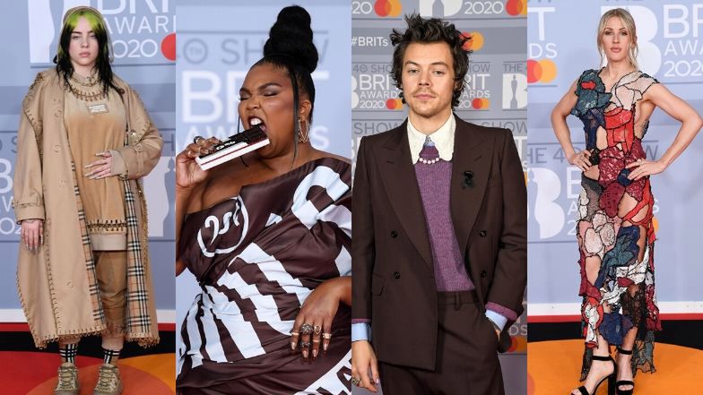 Brit Awards 2020: zalotna Lizzo, Billie Eilish z bratem, kolorowa Ellie Goulding, Harry Styles