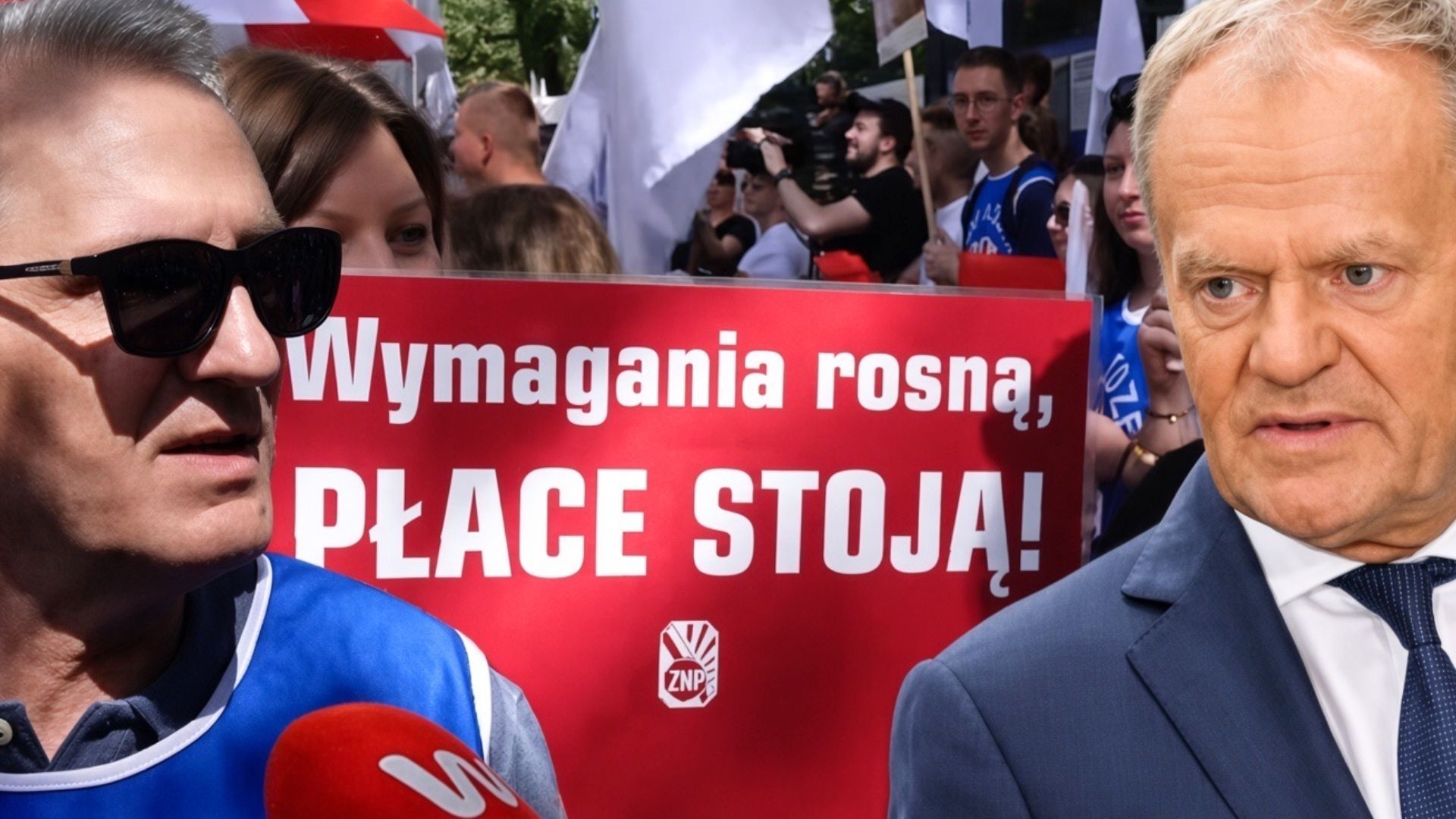 Czerwona kartka dla Tuska: Nauczyciele protestują – brak zmian w płacach pomimo obietnic