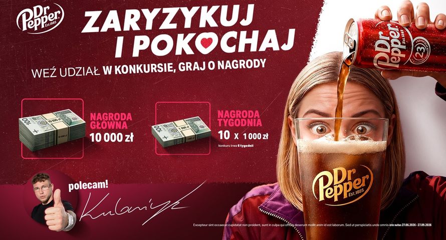 H2O Creative z kompleksową kampanią marki Dr Pepper