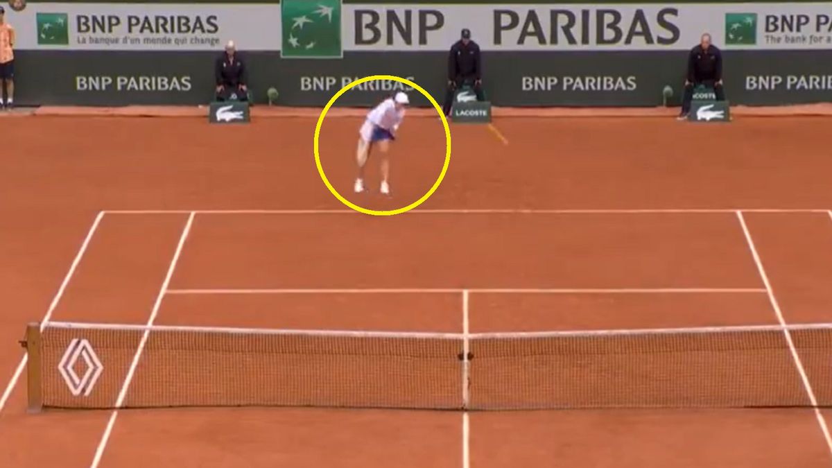 Twitter / Eurosport / Na zdjęciu: zagranie Świątek