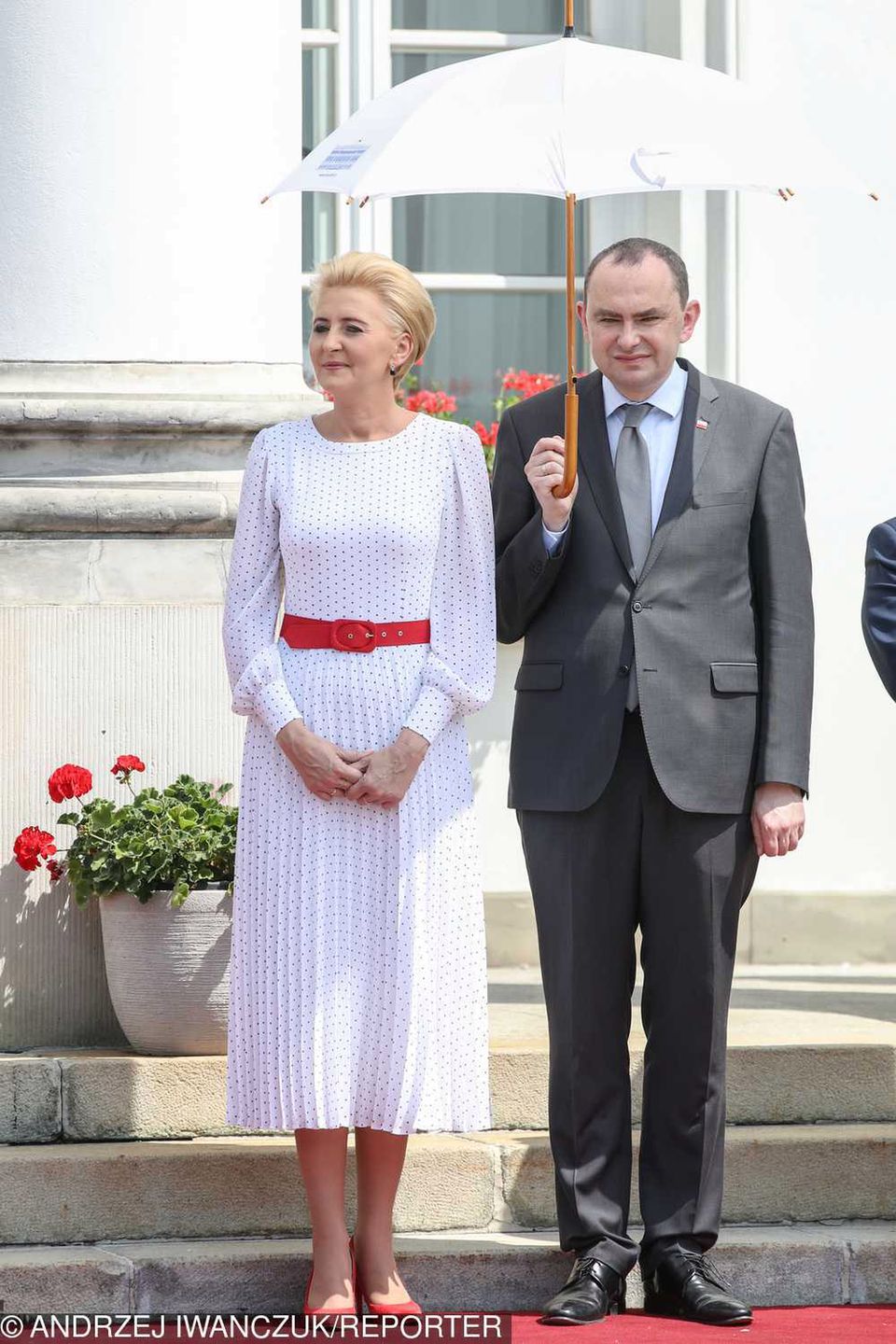 Agata Duda w białej sukni - AgroLiga 2018
