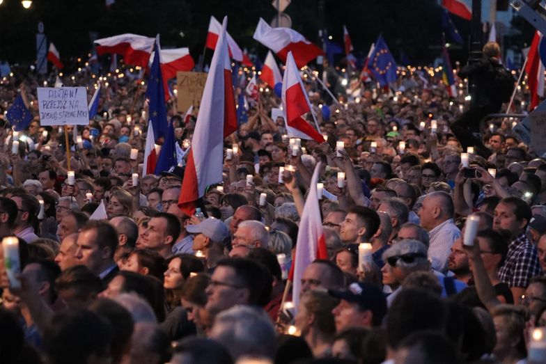 Protesty pod Pałacem Prezydenckim