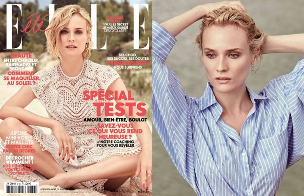 Romantyczna Diane Kruger na okładce "Elle"