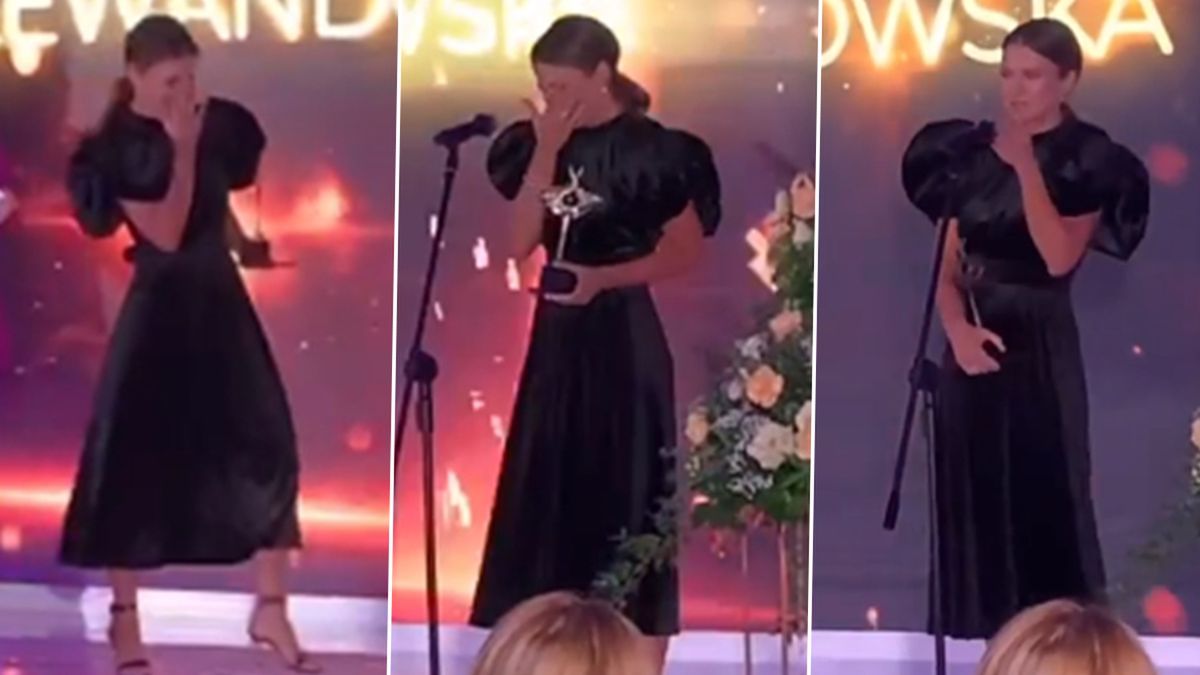 Anna Lewandowska podeszła do mikrofonu i zaczęła płakać. Łzy odebrały jej głos na kilka sekund. "Tak miało nie być"
