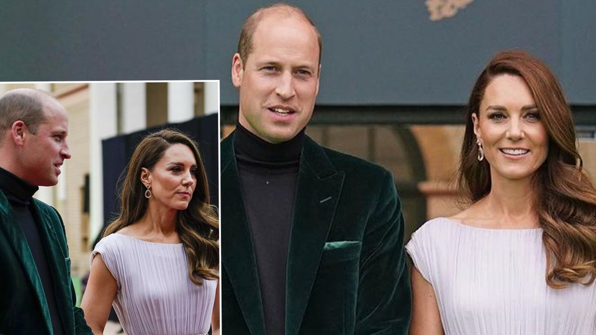 Księżna Kate w zwiewnej sukni na gali. Tym razem spojrzenia kradł książę William. Wszystko za sprawą stylizacji