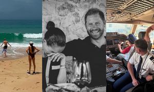 Bajeczne wakacje Meghan Markle i Harry'ego w Portugalii: kąpiele w oceanie, upojne kolacje i wizyta Archiego w kokpicie (ZDJĘCIA)
