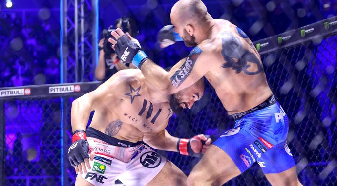 Sporty walki: FEN 38 w Ostrowie Wielkopolskim - walka: Michał Andryszak - Evgeniy Holub 22.01.2022