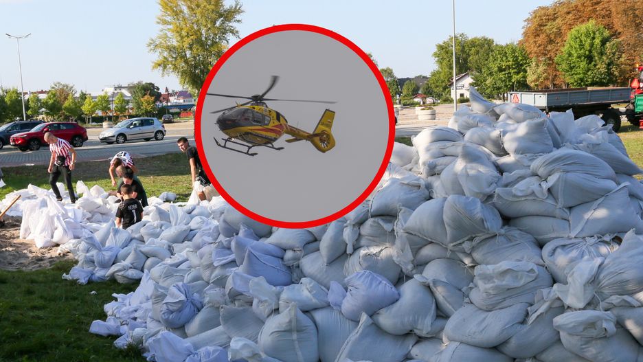 Strażak zasłabł podczas umacniania wałów koło Nowej Soli