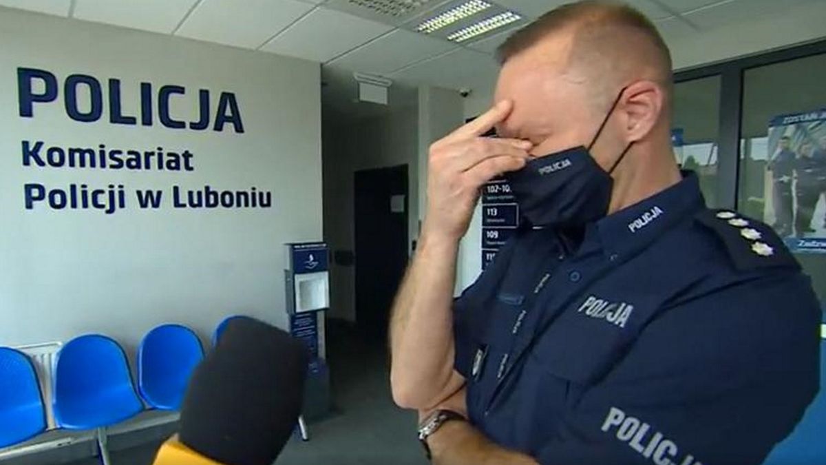 Dariusz Majewski - komendant komisariatu policji w Luboniu.