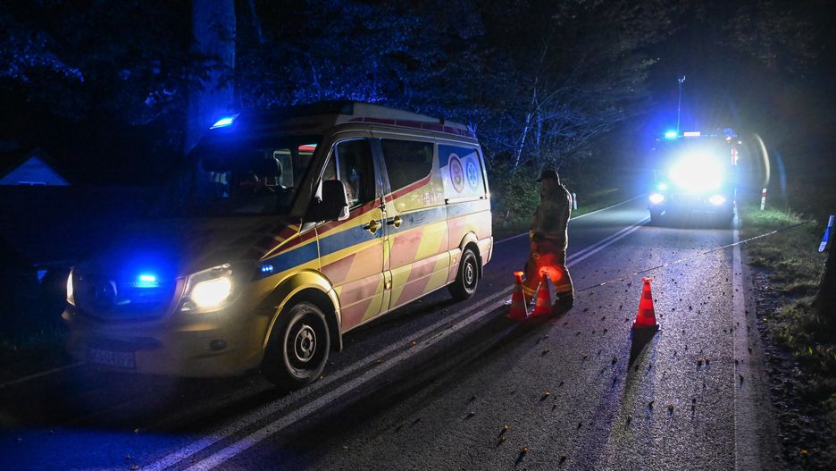 Miejsce wypadku w miejscowości Łebieńska Huta