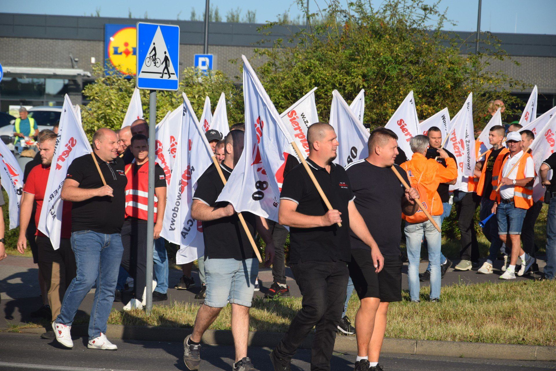 Protest związkowców w Jastrzębiu