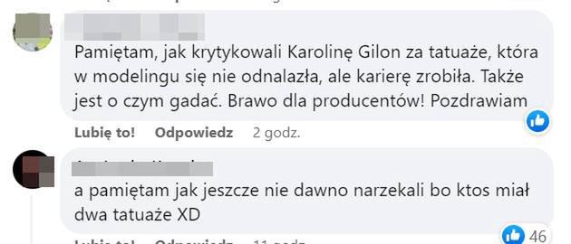 Komentarze internautów po emisji "Top Model"